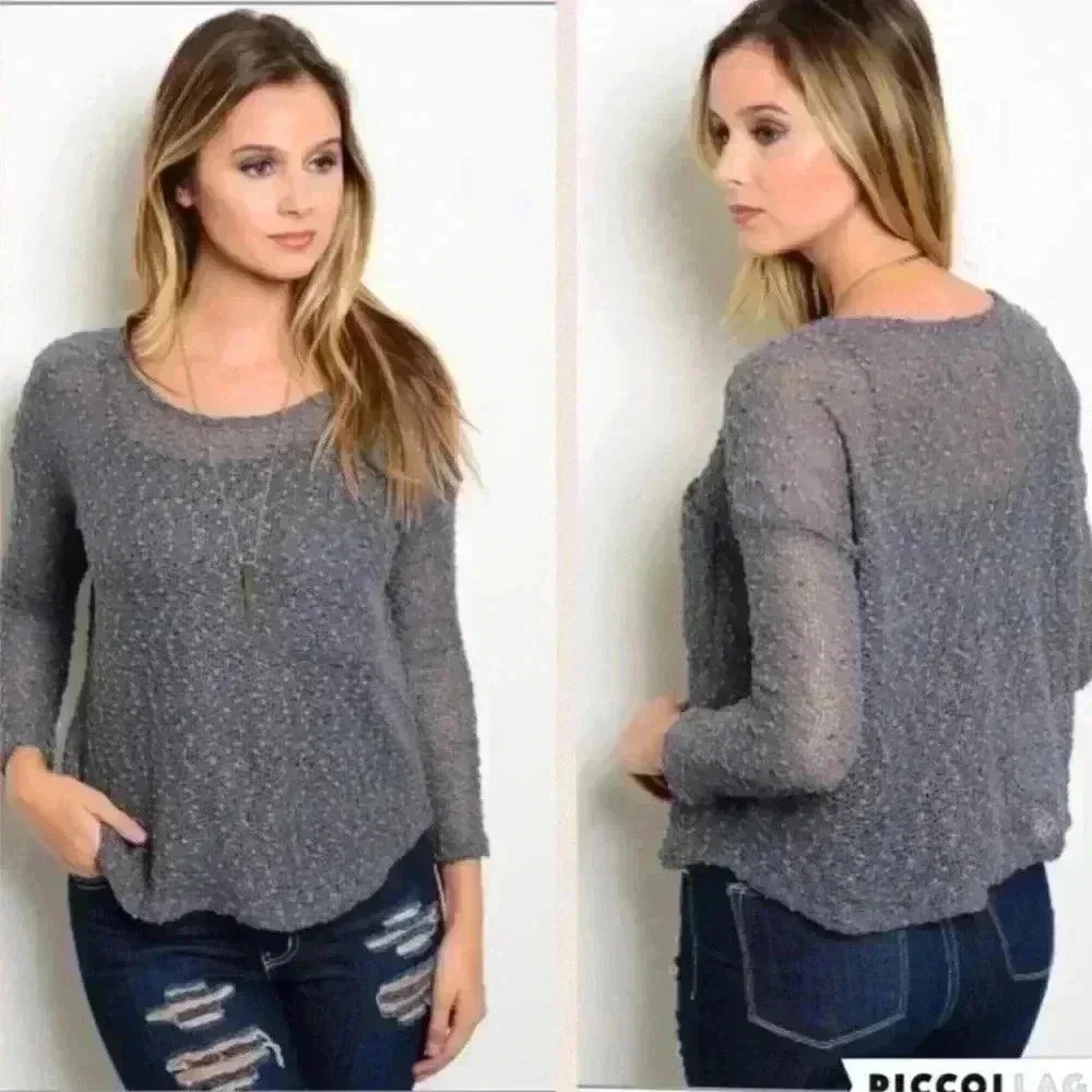NEW Gray Light weight long sleeve shirt